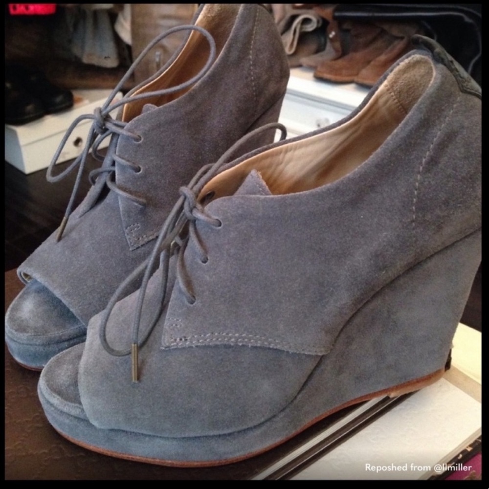 Rag & Bone Oxford Peep-toe Wedges
